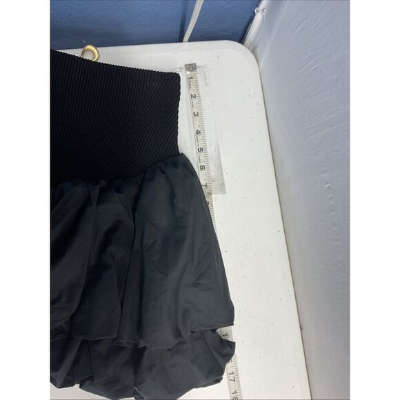 NEW with tags Aje Turner Bubble Mini‎ Skirt Black Size XXS flouncy ribbed waist - Picture 6 of 9